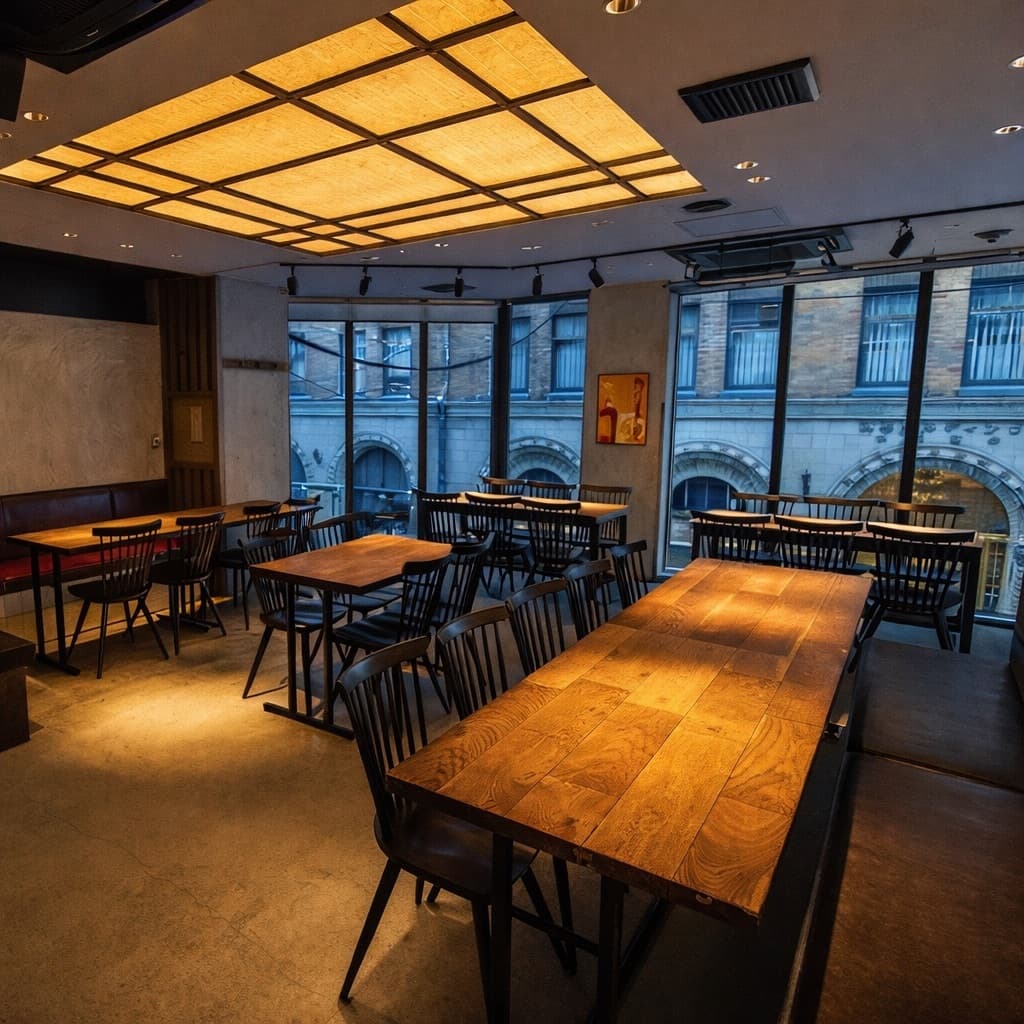 Table seating in the interior
