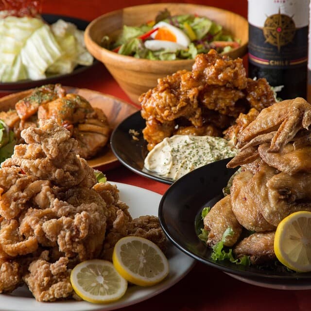 【月～木限定】3時間食べ飲み放題！焼き鳥・唐揚げ・ポテト・焼きそばなど7品満喫コース