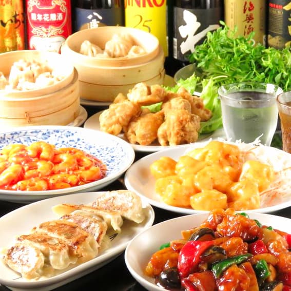 《お得な食べ飲み放題》当店の自家製餃子を存分に楽しめる『ボリューム満点コース』《全10品 2時間飲み放題 3,500円》