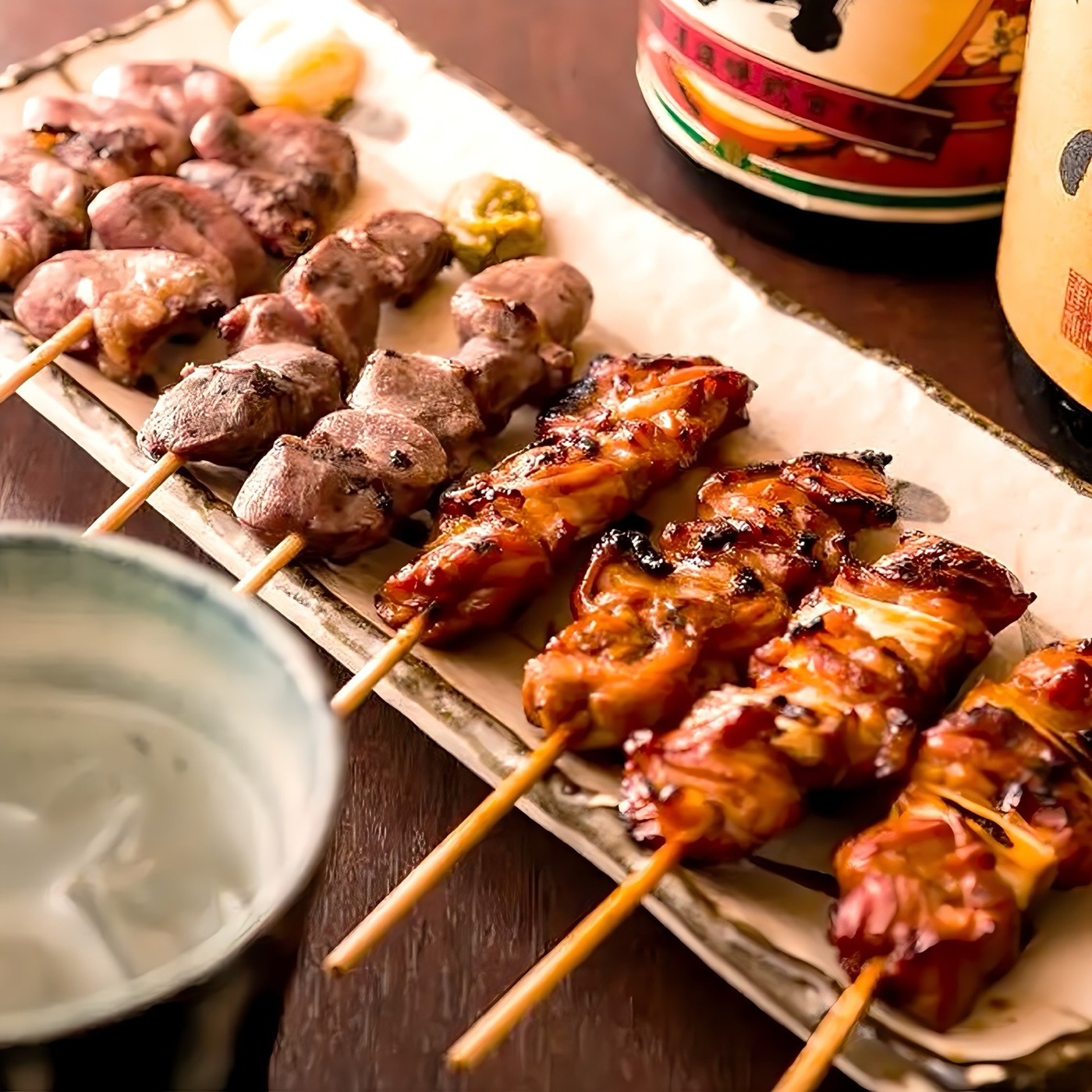火鼓壱 炭火で焼いた串焼きの盛り合わせ