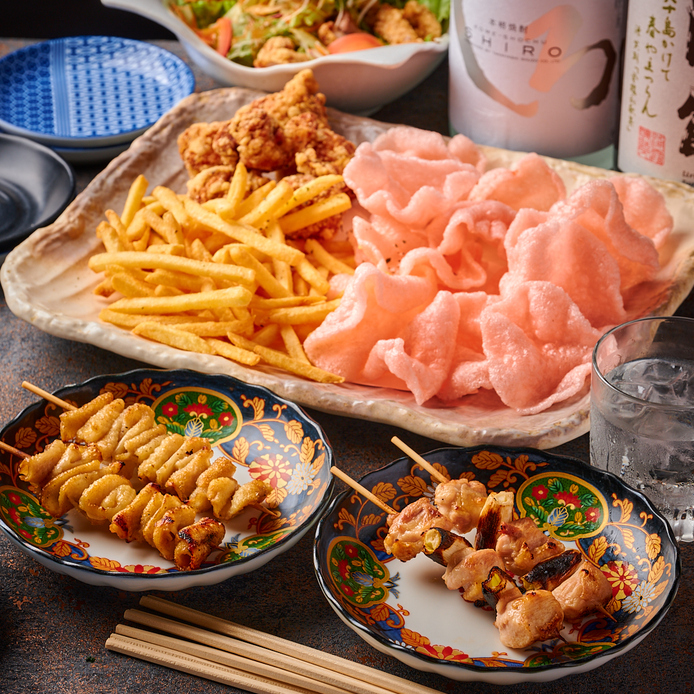 鳥道酒場 新宿2号店 唐揚げ・エビせんべい・フライドポテトの盛り合わせ(貸切20〜200名)